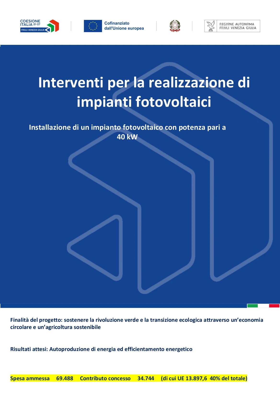 Interventi per la realizzazione di impianti fotovoltaici